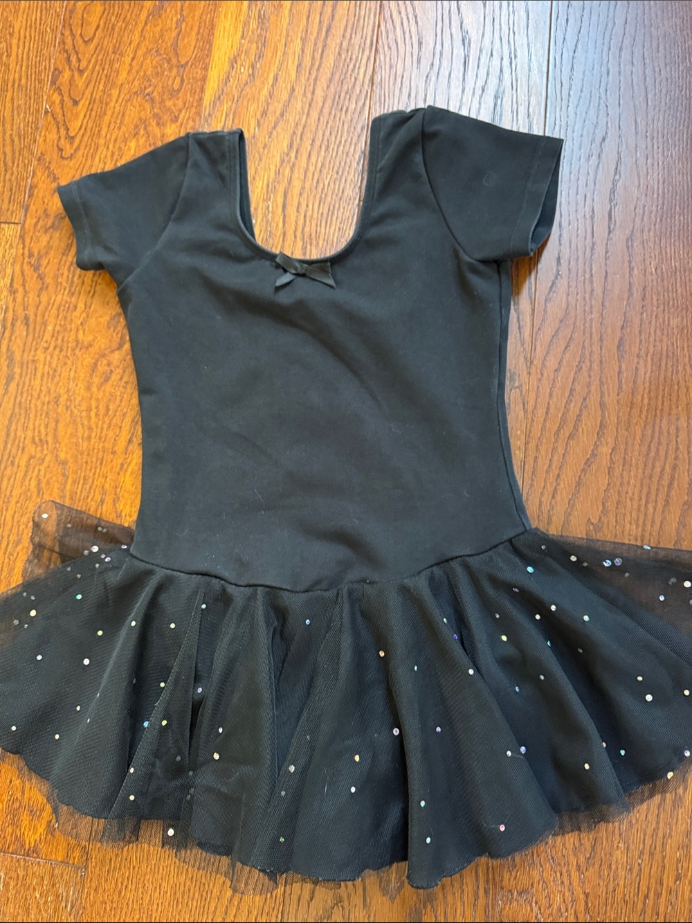 Black Kids Ballet Tutu Dress with Sparkle Details